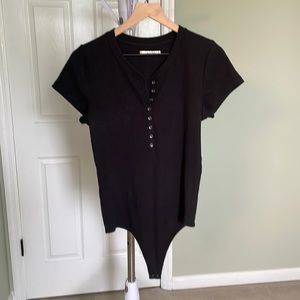Abercrombie Short Sleeve Henley Bodysuit